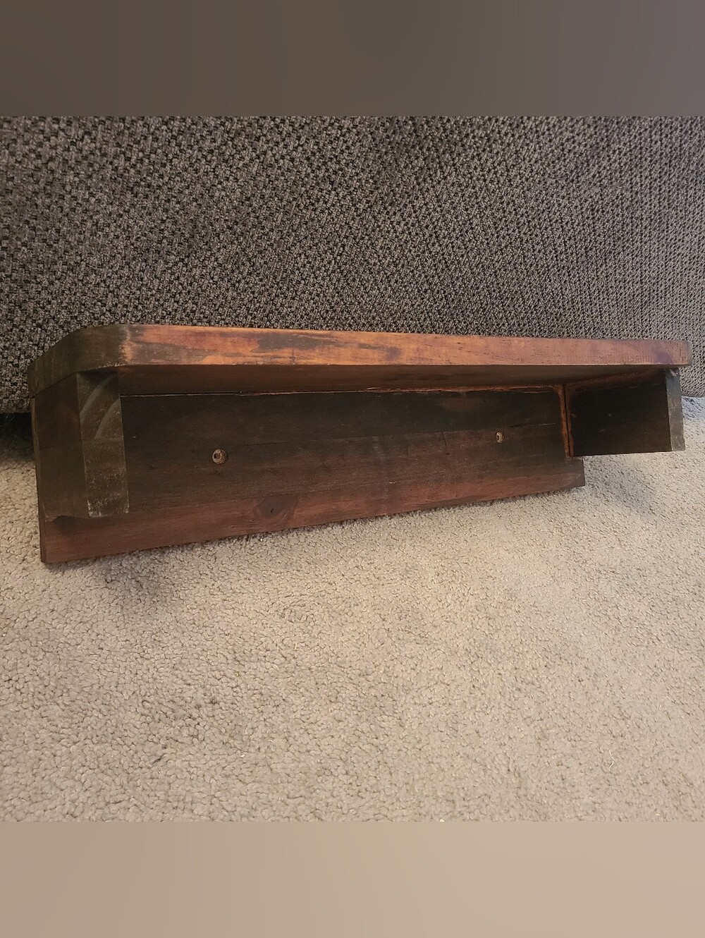 Wooden Charging Shelf Cedar Red Mahogany Stained